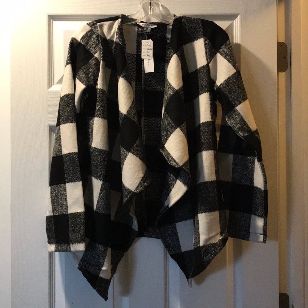 Black and White Plaid Jacket